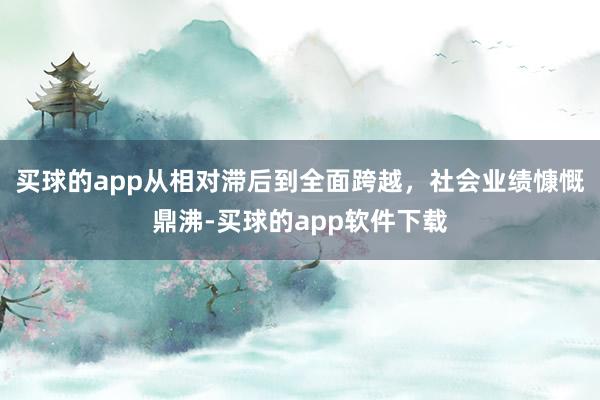 买球的app从相对滞后到全面跨越,社会业绩慷慨鼎沸-买球的app软件下载