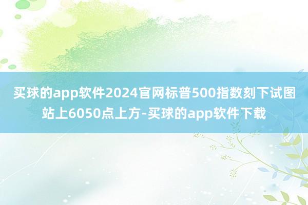 买球的app软件2024官网标普500指数刻下试图站上6050点上方-买球的app软件下载