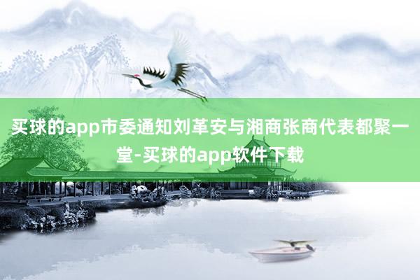 买球的app市委通知刘革安与湘商张商代表都聚一堂-买球的app软件下载