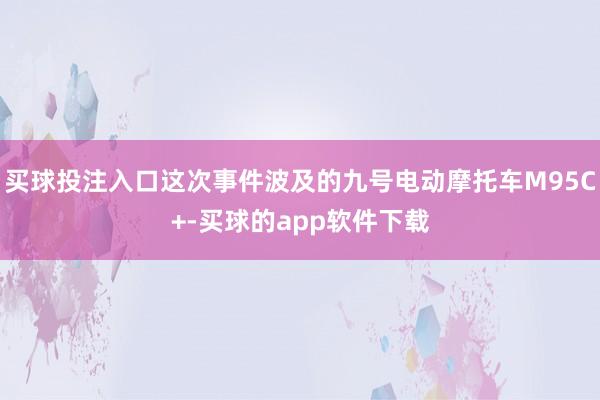 买球投注入口这次事件波及的九号电动摩托车M95C+-买球的app软件下载