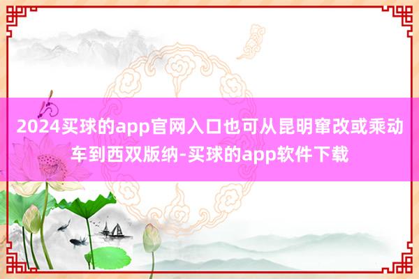 2024买球的app官网入口也可从昆明窜改或乘动车到西双版纳-买球的app软件下载