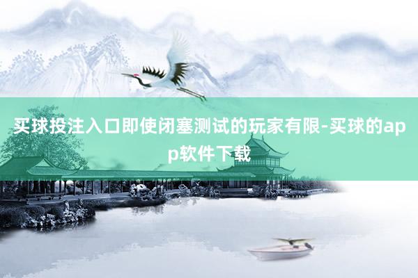 买球投注入口即使闭塞测试的玩家有限-买球的app软件下载