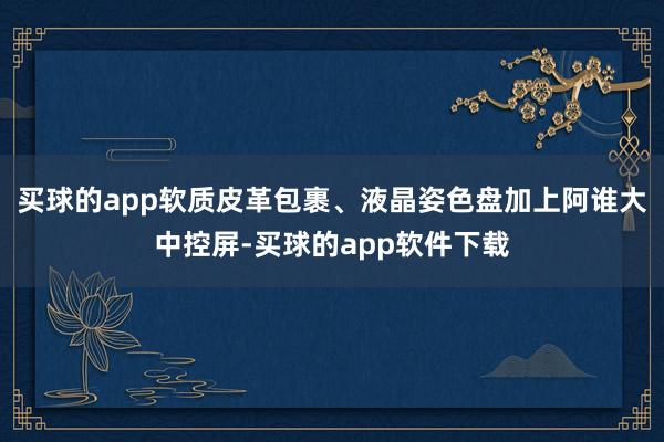 买球的app软质皮革包裹、液晶姿色盘加上阿谁大中控屏-买球的app软件下载