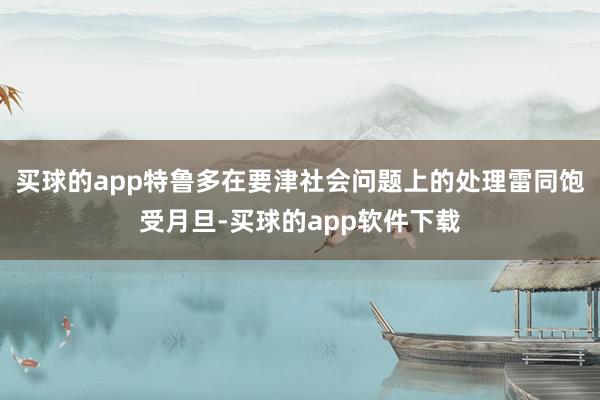 买球的app特鲁多在要津社会问题上的处理雷同饱受月旦-买球的app软件下载
