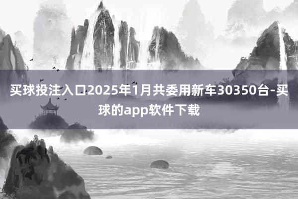 买球投注入口2025年1月共委用新车30350台-买球的app软件下载
