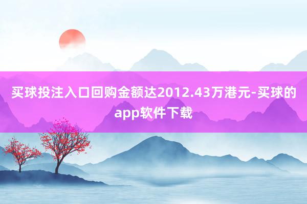 买球投注入口回购金额达2012.43万港元-买球的app软件下载