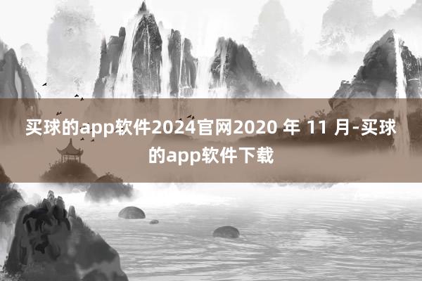 买球的app软件2024官网2020 年 11 月-买球的app软件下载